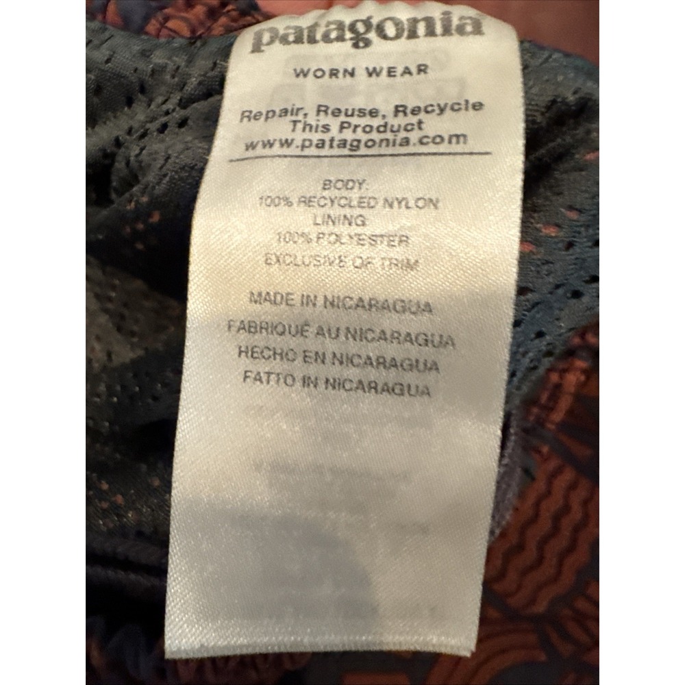 Patagonia Shorts Mens Small RUST/BLACK AZTEC Baggies Swim Trunks Lined - Picture 4 of 16